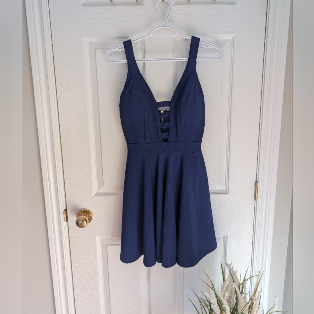 Navy Blue Sleeveless Dress